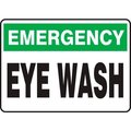 Accuform Accuform Emergency Sign, Eye Wash, 14inW x 10inH, Plastic MFSD913VP